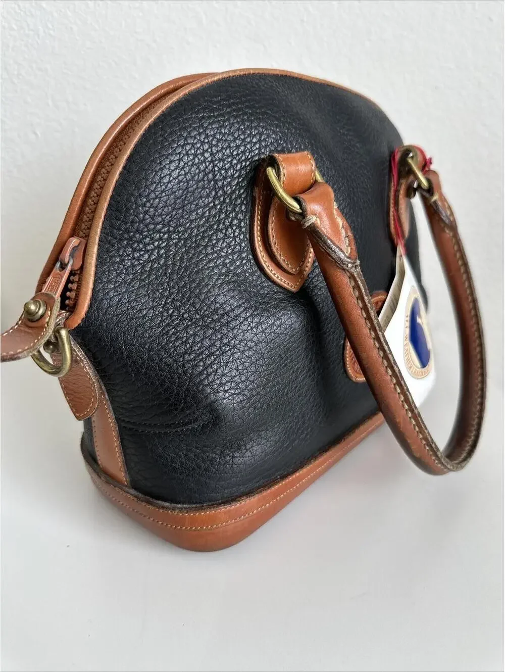 Vintage Dooney and Bourke D&B Norfolk All Weather Leather Satchel Handbag Purse - Picture 10 of 13